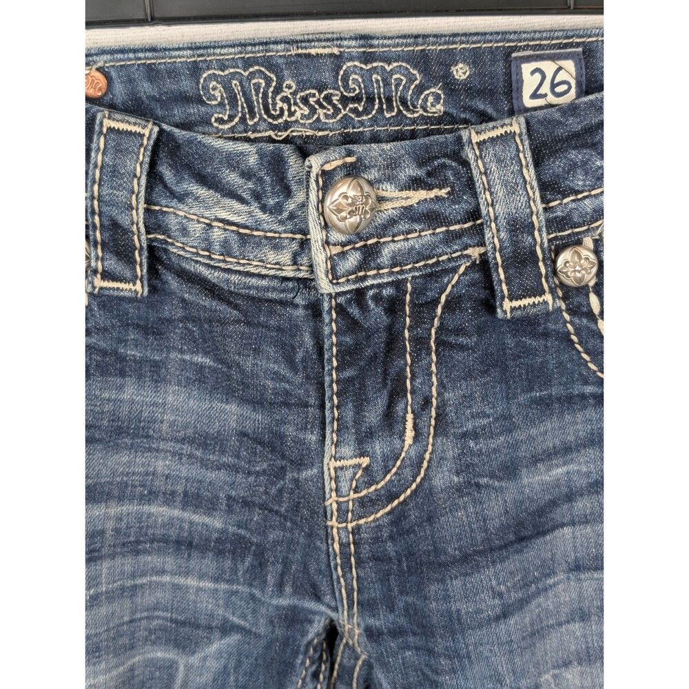 Miss Me Signature Rise Boot Jeans JE8055B4 Women's Size 26 - Picture 5 of 15